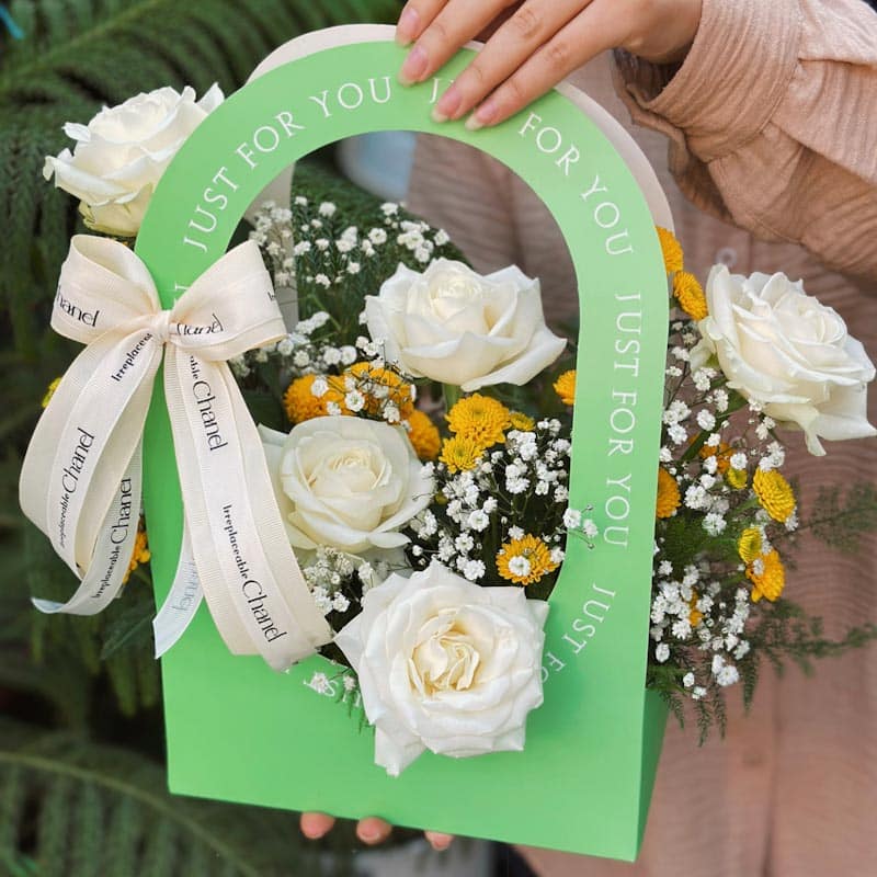 باکس گل طبیعی کد 37-flower box