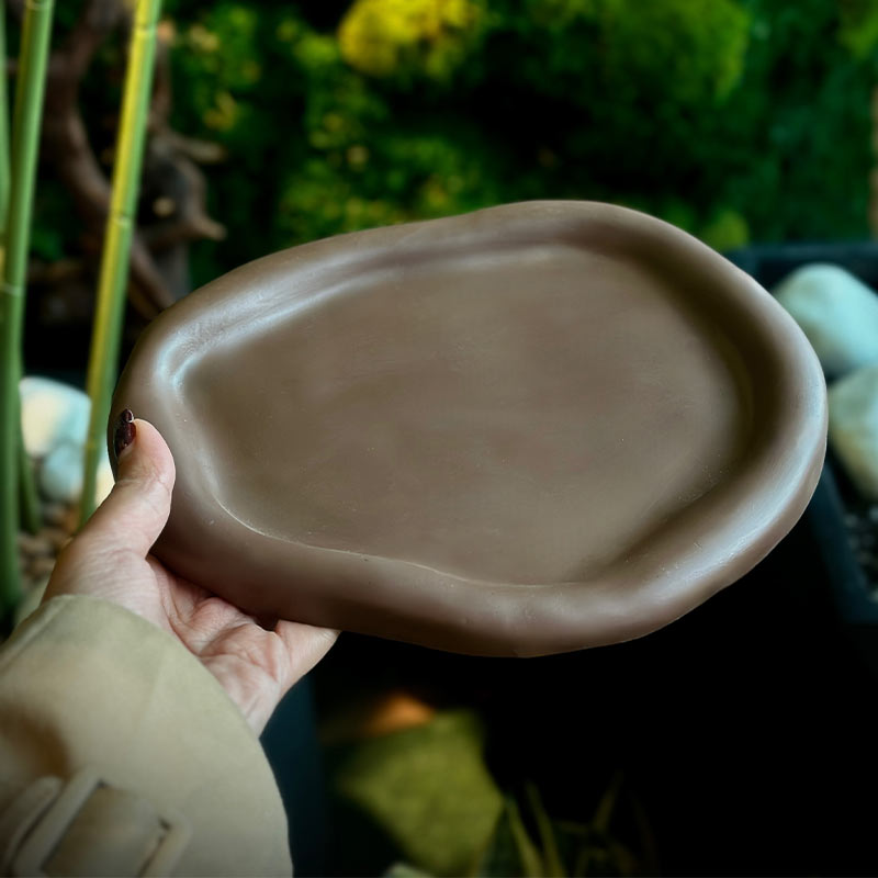 سینی دفرمه بیضی سنگ مصنوعی
