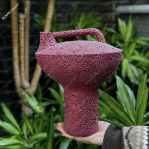 گلدان تراورتن دسته دار