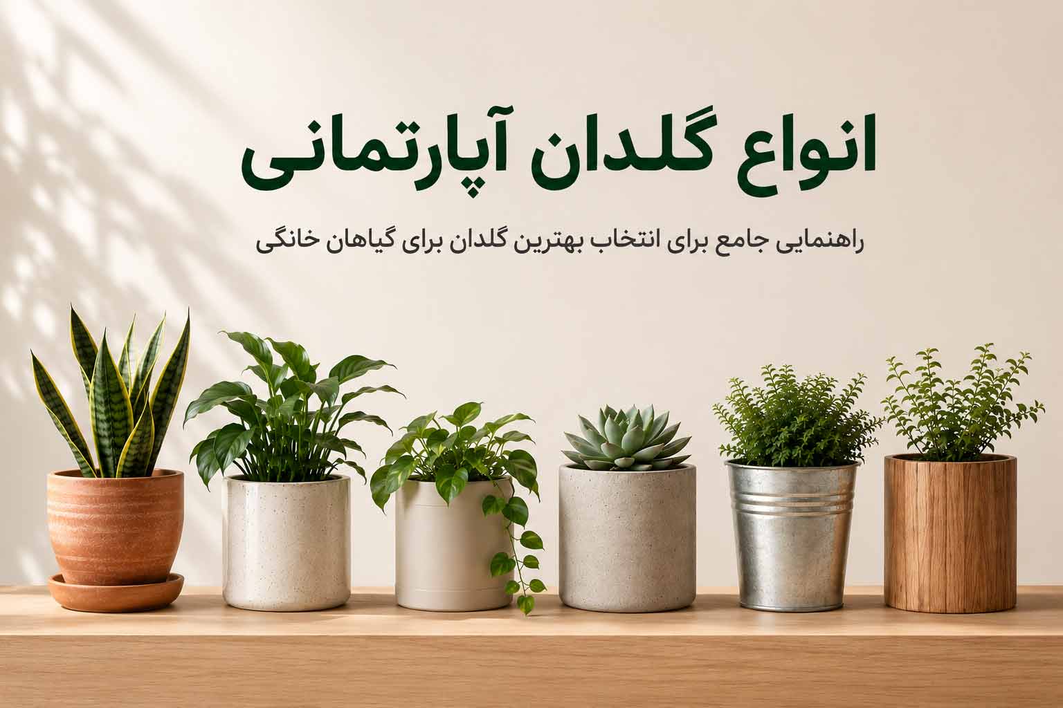 مقاله انواع گلدان آپارتمانی